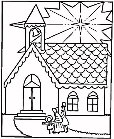 Por eso hoy hemos decidido hacer una compilación de imágenes kawaii para descargar, imprimir y colorear. Dibujo De Familia Visita Una Iglesia En Navidad Para Colorear Dibujos Para Colorear Imprimir Gratis