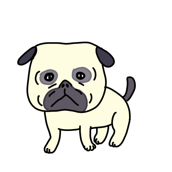 動物の画像について 最新ブルドック イラスト かわいい