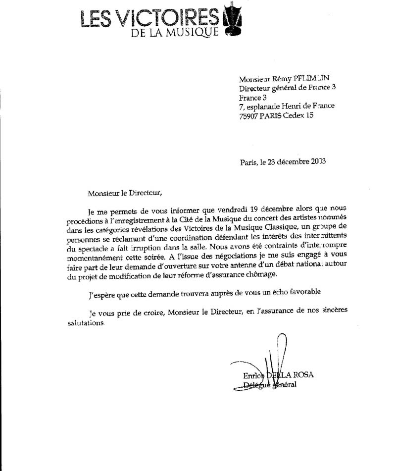 exemple de lettre pour une demande de parloir
