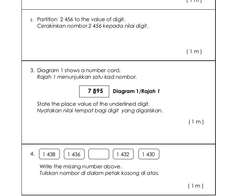 Kertas Soalan Ujian Matematik Tahun 5 - Resepi Book g