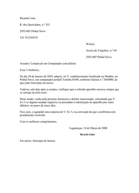 Exemplo Carta De Despedimento No Periodo Experimental 