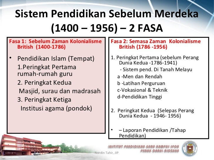 sistem pendidikan di malaysia selepas merdeka