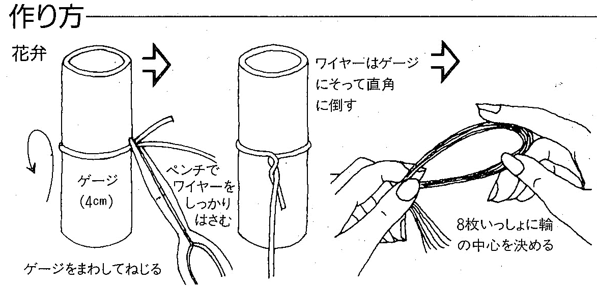 元のワイヤー 花びら 作り方 最高の花の画像