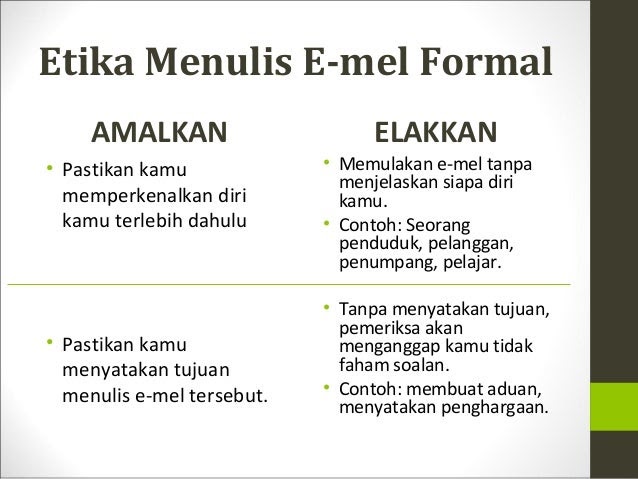 Contoh Menulis Email Formal - Wo Contoh