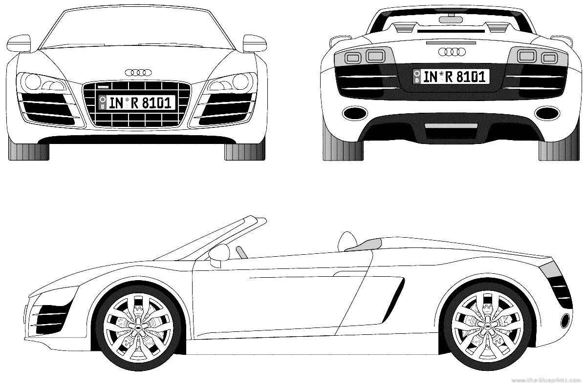 Coloriage De Voiture Audi R8 | Imprimer et Obtenir une ...