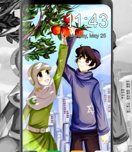 Wallpaper Couple  Anime  Muslim Gambarku