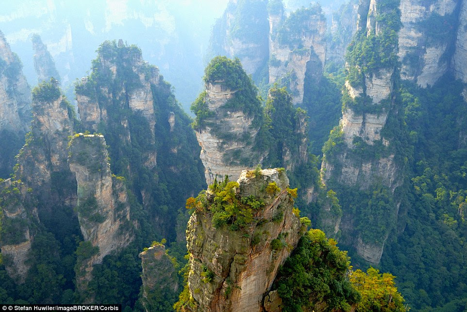 Visitors will be able to marvel at the stunning Zhangjiajie national park landscape, which boasts over 3,000 sandstone pillars, and was the inspiration for James Cameron's 2009 movie, Avatar