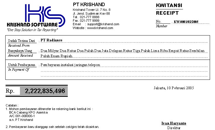 Software Pembuat Kwitansi ~ IT dan Security Audit