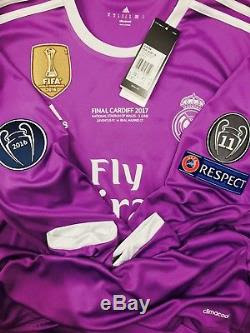 Camiseta real madrid manga larga 2019 2020. Real Madrid 2016 17 Final Cardiff 2017 Ucl Ronaldo Away Shirt Camiseta Jersey