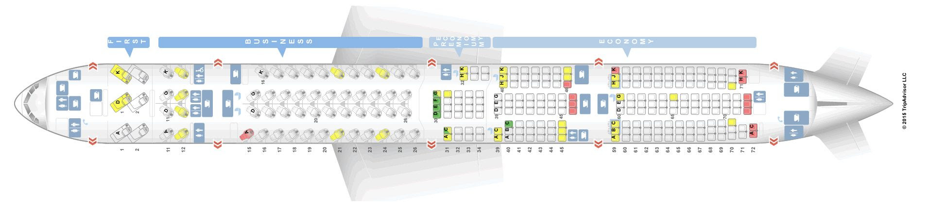 Sitzplan Boeing 777 300er - Sitzplan auf Deutsch