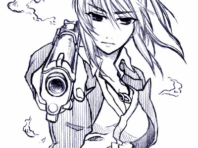 Freemuryop7mg 正面 かっこいい 銃 構える ポーズ イラスト