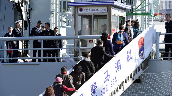 Members of the Chinese community in Australia are invited aboard. Picture: AAP