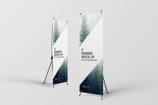 Download X Banner Mock-Up PSD Mockup