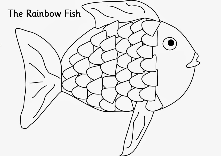 Free Coloring Pages For Kids Fish Drawing With Crayons