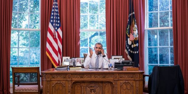 Barack Obama in zijn
Oval Office - cc