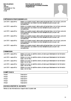 Modèle cv gratuit à remplir hostal dels trabucayres. Modele De Cv Gratuit A Remplir Et A Telecharger En Ligne Parchance Fr