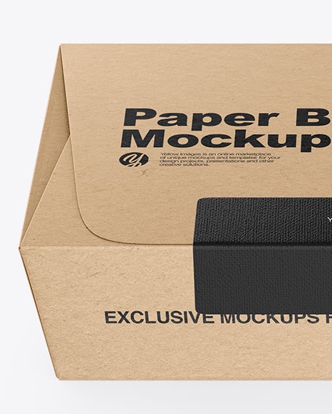 Download Download Matte Kraft Paper Box Mockup Front View High ...