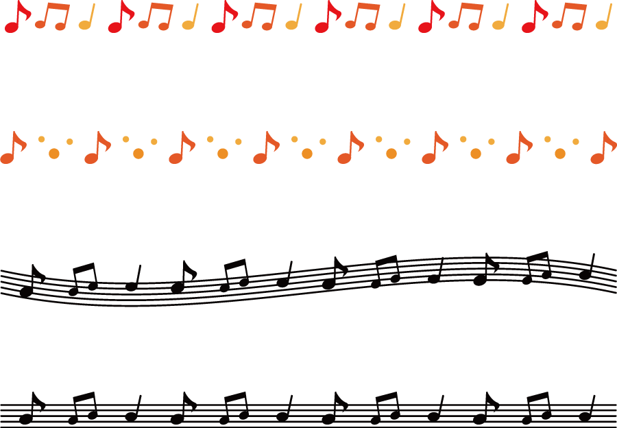 すべての動物の画像 ぜいたく音符 イラスト ライン フリー