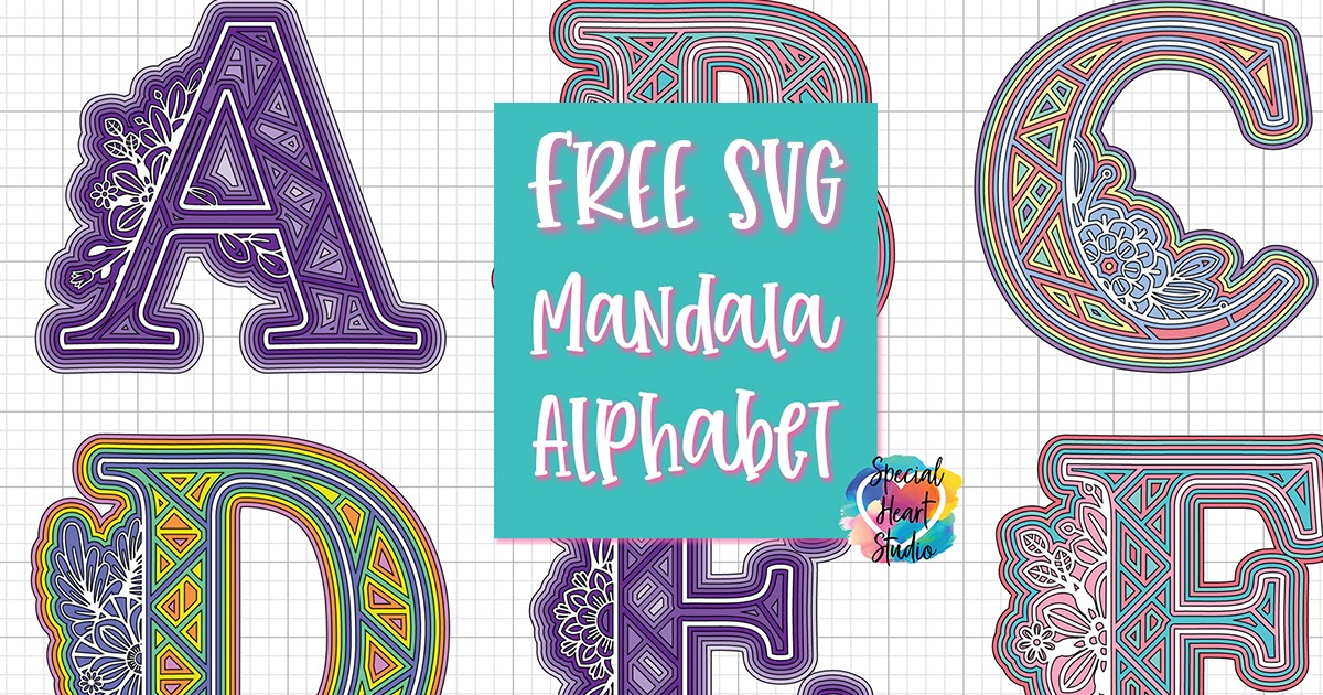 Download Free Layered Alphabet Mandala Svg Set Project - Free ...