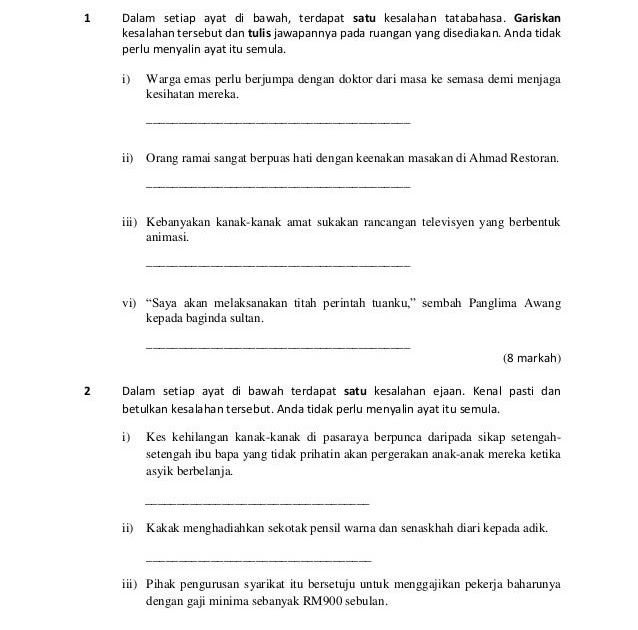 Soalan Tatabahasa Pt3 - Malacca z