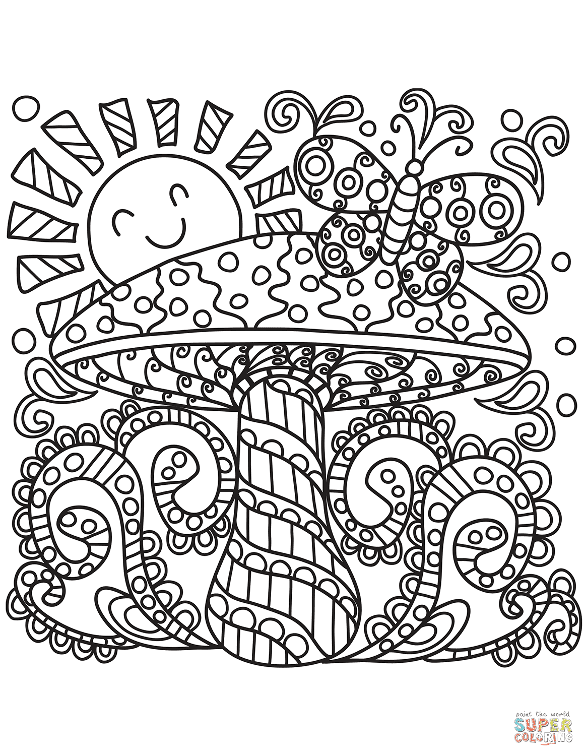 Feb 06, 2021 · trail of colors has designed some beautiful free coloring pages for adults that include images of leaves, flowers, dragons, aliens, butterflies, and abstract shapes. Pop Art Mushroom Coloring Page Free Printable Coloring Pages