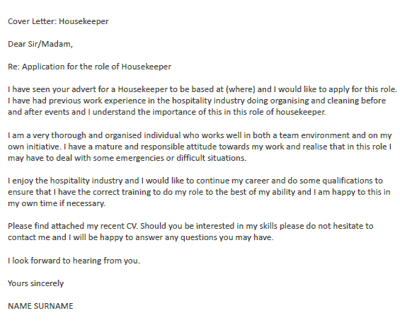 Home > motivation letters > manual jobs > cleaner sample cover letter. Cover Letter For No Experience Housekeeping Position July 2021
