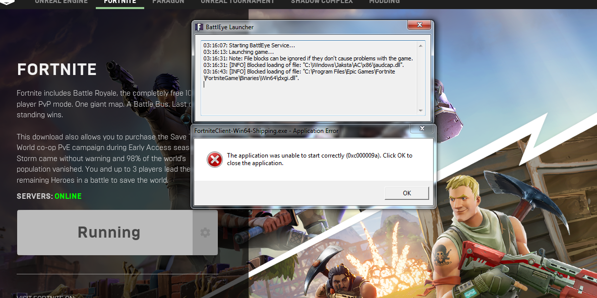fortnite wont download pc