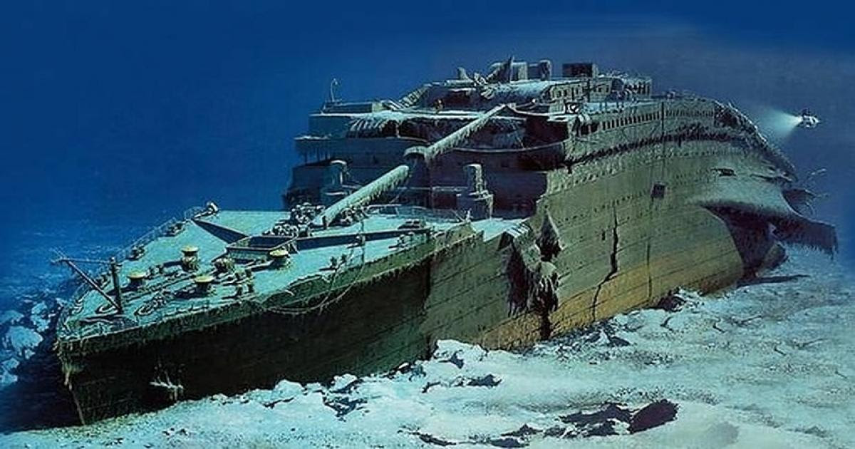 Photo of Titanic wreckage.