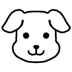 犬 イラスト 白黒 フリー の最高のコレクション 全イラスト集