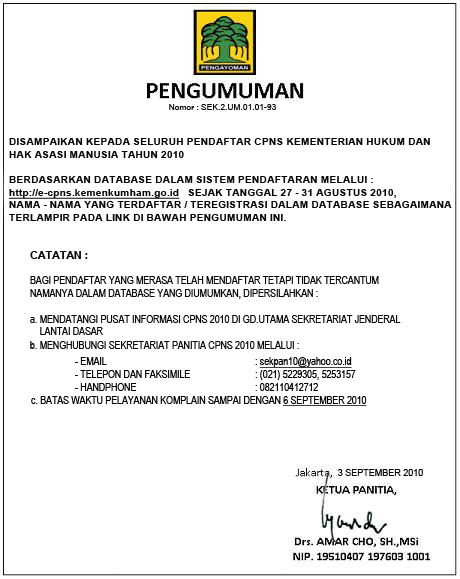 Contoh Surat Lamaran Cpns Mahkamah Agung - Contoh Yem