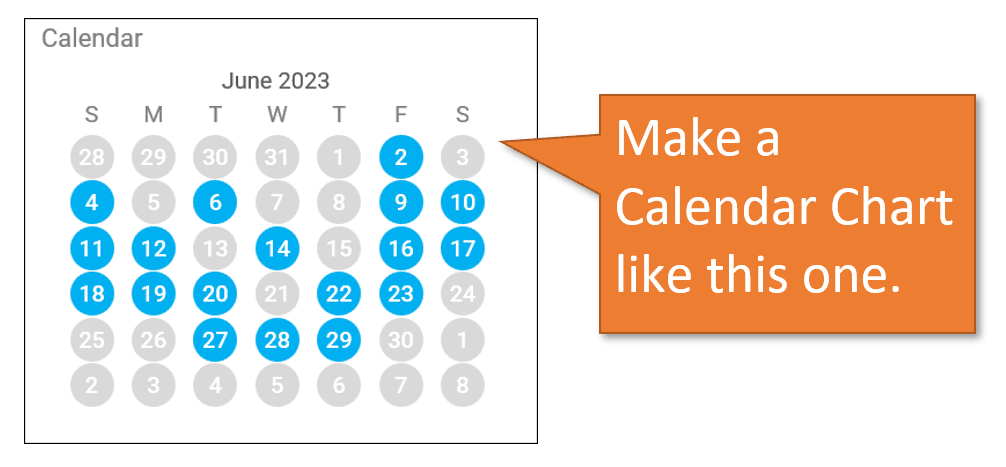 Make a calendar chart