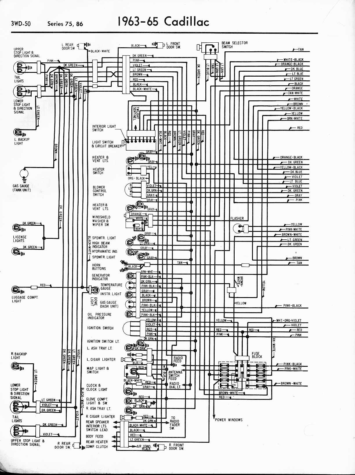 Is the least efficient diagram among the electrical wiring diagram. Cadillac Wiring Diagrams 1957 1965