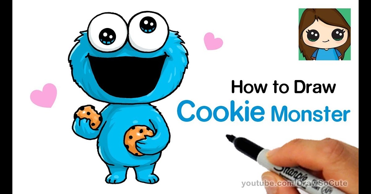 35+ Ideas For Simple Cookie Monster Drawing | Simple Day Book