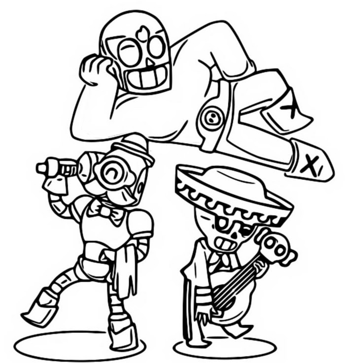 El primo is a rare brawler who attacks with his fists, doing major damage to enemies that he is able to get close enough to. Coloring Page Brawl Stars Rare Brawlers 41