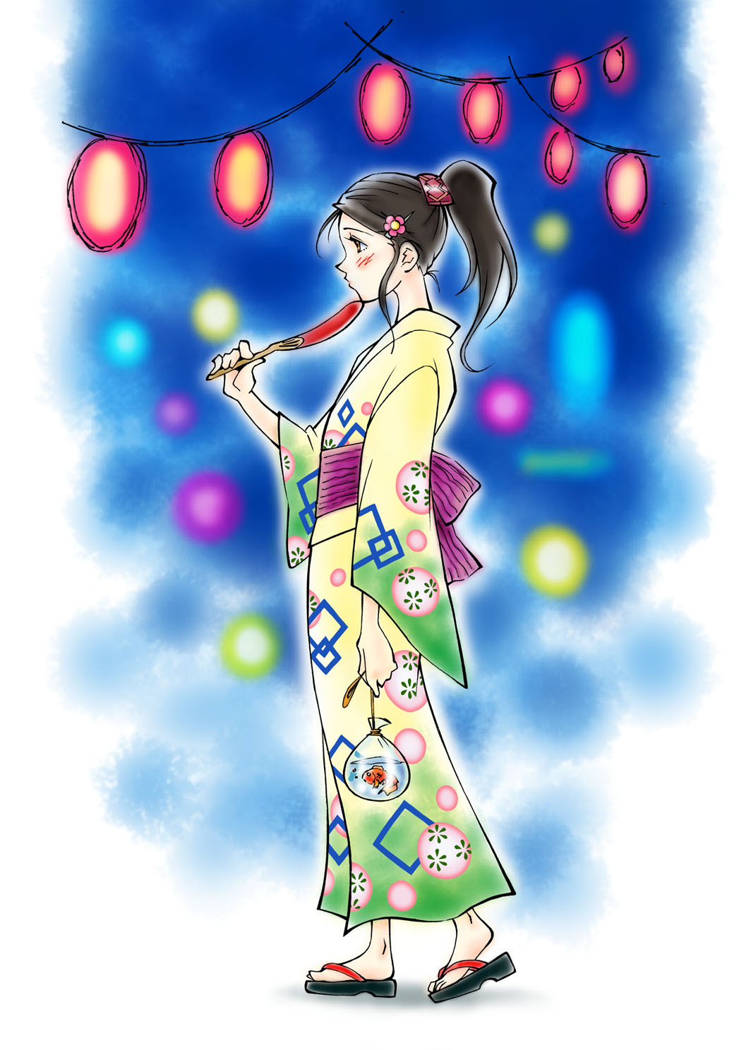 無料ダウンロード 浴衣 イラスト かわいい 浴衣 カップル イラスト かわいい