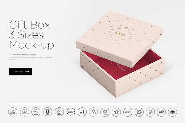 Download Gift Box 3 Sizes Mock-up PSD Mockup - Download Gift Box 3 ...