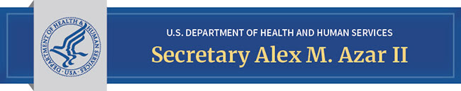 Secretary Alex M. Azar II  (HHS logo)