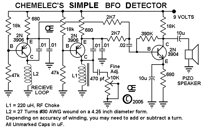 Metal detector circuit diagrams and projects note that all these links are external and we cannot provide support on the circuits or offer any guarantees to their accuracy. A Simple Bfo Metal Detector