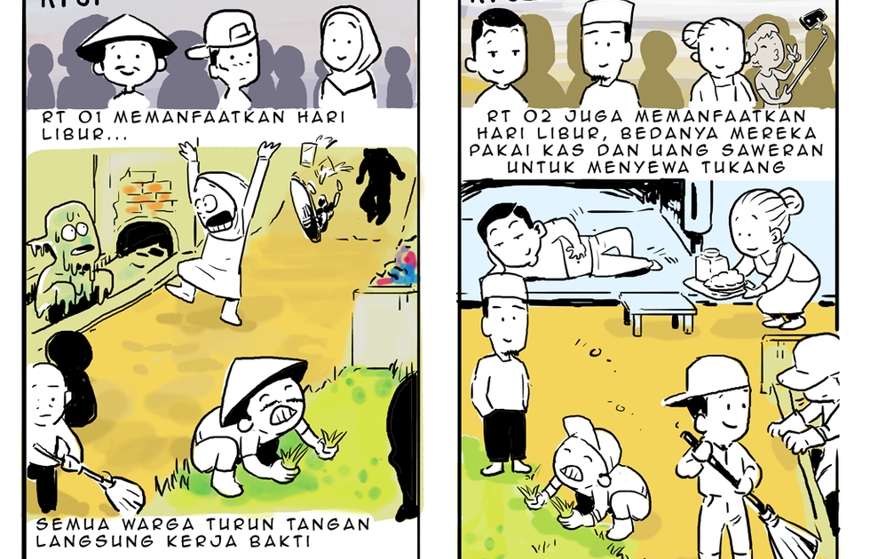  Gambar  Komik  Tentang  Gotong Royong Komicbox