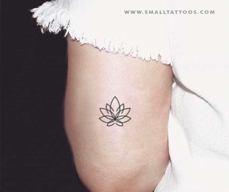 Simple Minimalist Lotus Flower Tattoo Best Tattoo Ideas
