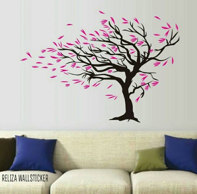 27 Lukisan  Pohon  Sakura  Di Dinding Arti Gambar 
