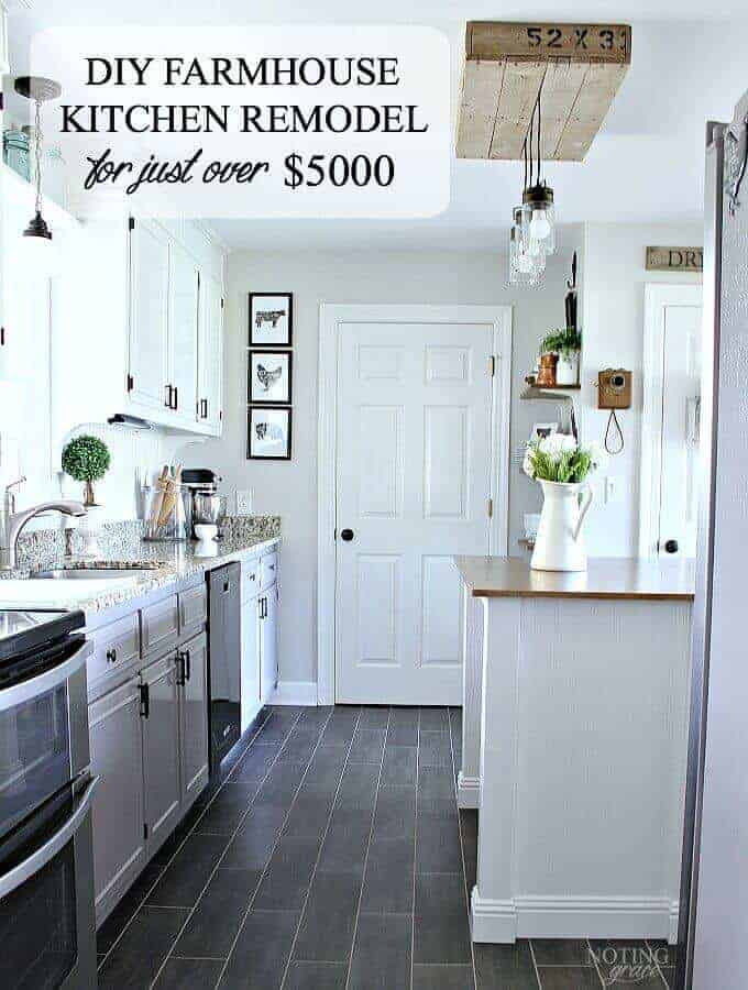 Read this extensive kitchen remodel cost guide and use our kitchen cost calculator. Diy Farmhouse Kitchen Remodel For Just Over 5000 Noting Grace