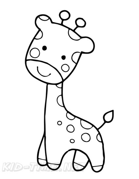 Printable Baby Giraffe Coloring Pages