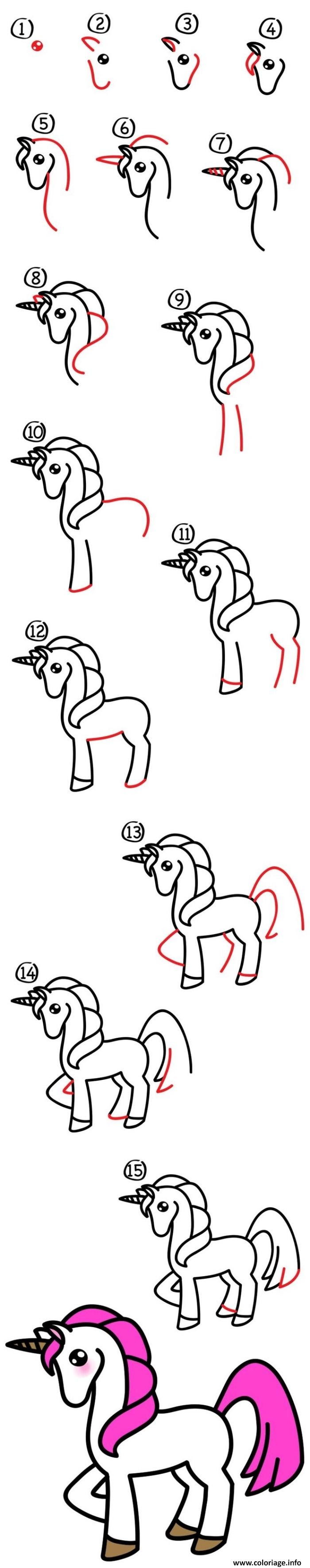 Comment dessiner cupcake dessins kawaii aussi facile est le thème de notre vidéo aujourd'hui dessiner cupcake étape par étape, dessins kawaii facile et aujou. Coloriage Comment Dessiner Une Licorne Kawaii Facilement Tuto Par Etapes Jecolorie Com