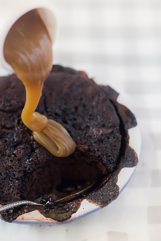 Single Serve Chocolate Self-Saucing Pudding & Butterscotch Sauce