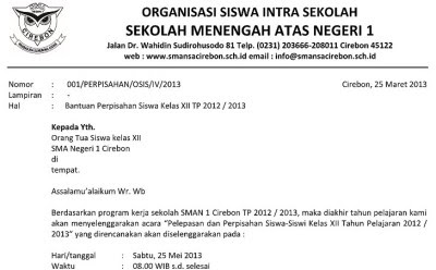 Contoh Undangan Untuk Acara Perpisahan - Contoh Isi Undangan