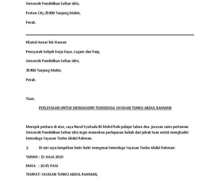 Surat Rasmi Dalam Bahasa Arab - Surasmi K