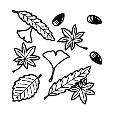 すべての動物の画像 トップ100紅葉 イラスト 白黒