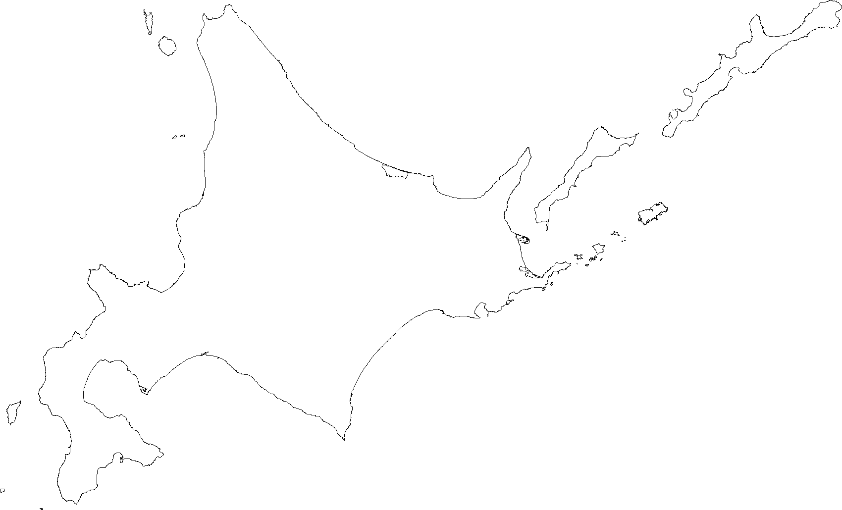 かわいいディズニー画像 新鮮な北海道 白地図 フリー Ai