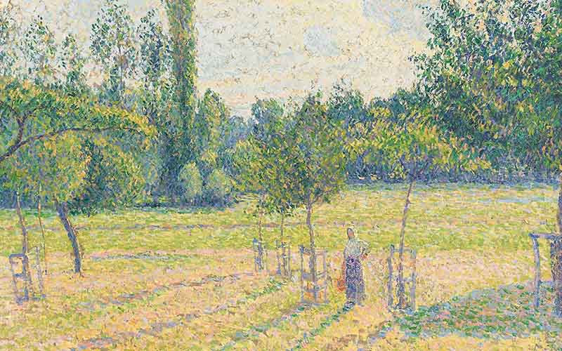 Camille Pissarro, 'Late Afternoon in our Meadow', 1887 © The National Gallery, London